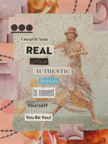 "You Be You!," original collage, 12" x 9"