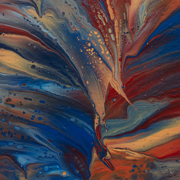 "Fire and Ice," original painting, 36" x 12"