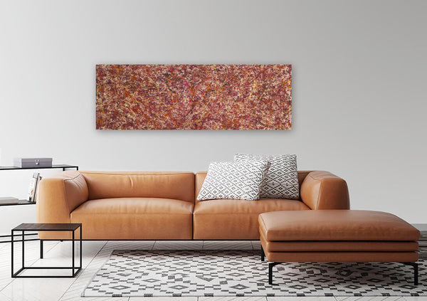 "Gold Rush," original painting, 20" x 60"