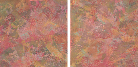 "Go Lightly," original painting, diptych, 24" x 48"
