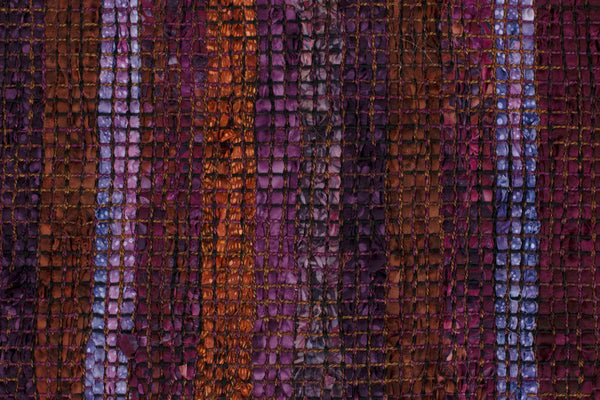 Handwoven Tablerunner, Plum-Rust, 14" x 42"