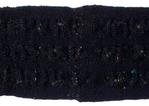 Handwoven and Felted Scarf, "Ebony Back," 6 x 50 inches
