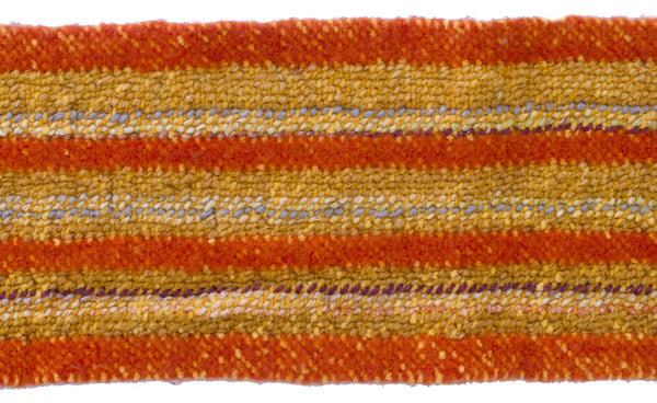 Handwoven and Felted Scarf, "Hot Orange," 5 x 52 inches