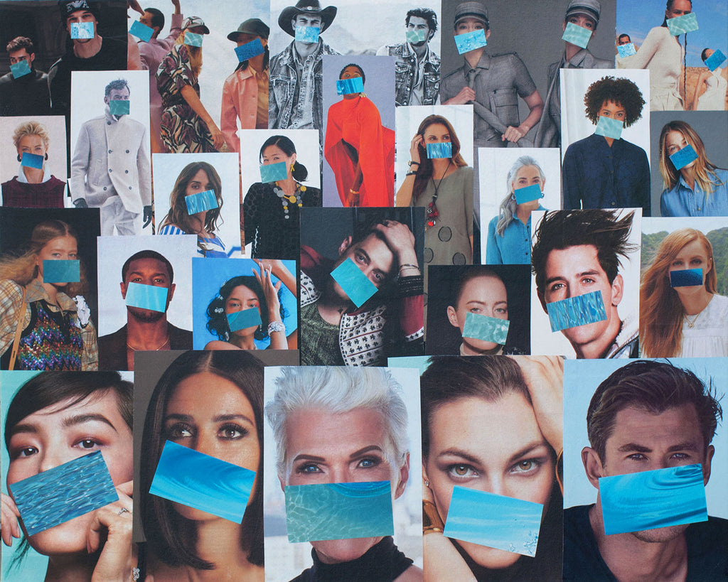 "Masquerade," original collage, 16" x 20"