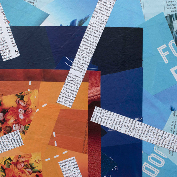 "Where Is the Truth?," original collage, 24" x 24"