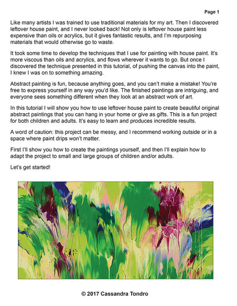 Cassandra Tondro abstract painting tutorial